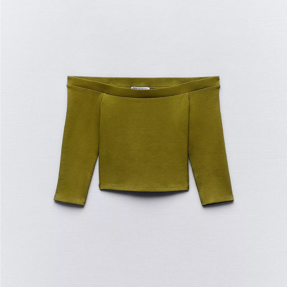 Zara off the shoulder crop top